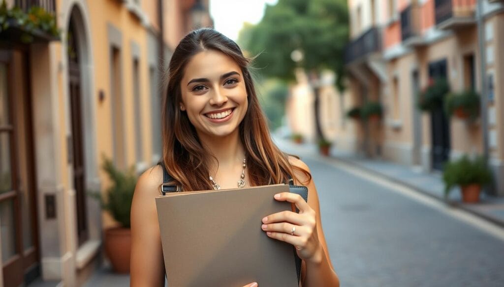 Au Pair con su visado J1 lista para viajar a Estados Unidos