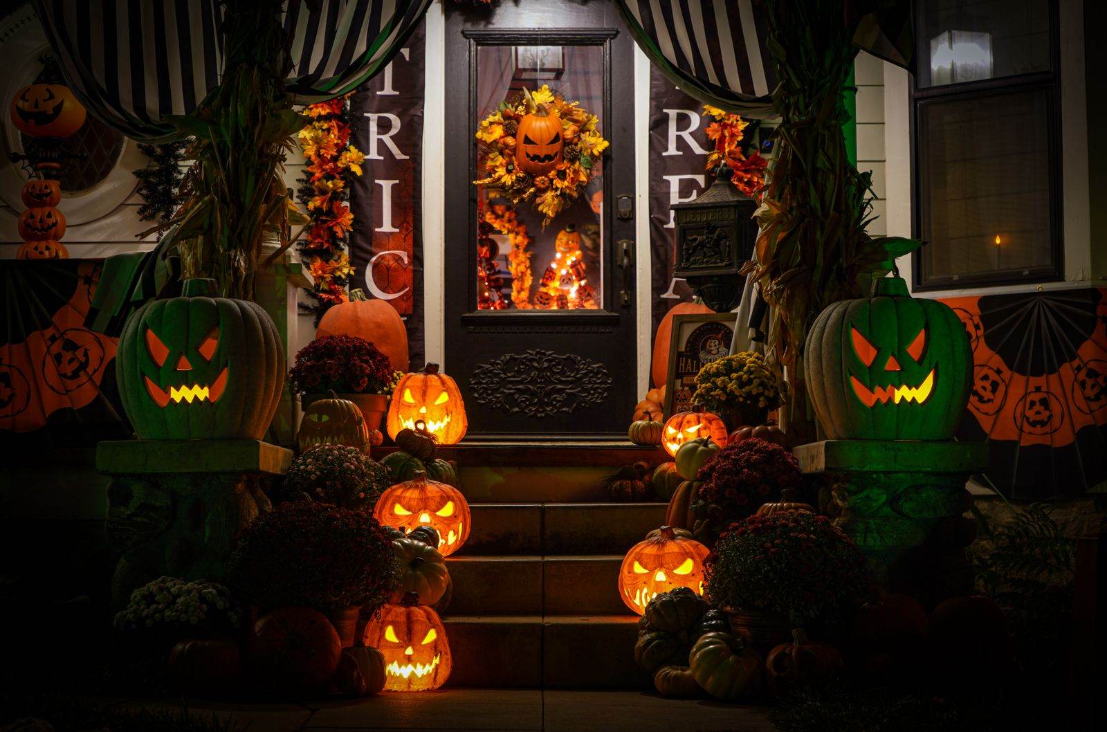 Casa decorada por Halloween en Estados Unidos